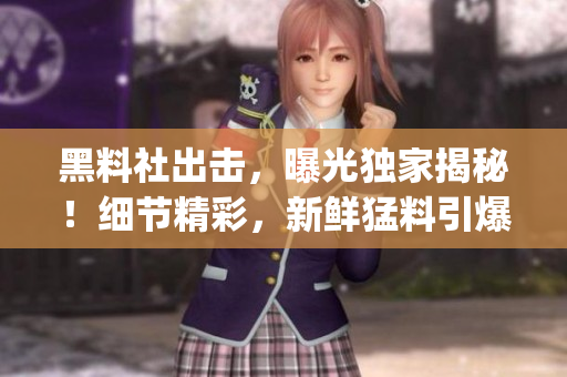 黑料社出擊，曝光獨(dú)家揭秘！細(xì)節(jié)精彩，新鮮猛料引爆！(1)