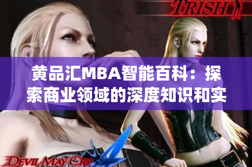 黃品匯MBA智能百科：探索商業(yè)領(lǐng)域的深度知識(shí)和實(shí)用技能(1)
