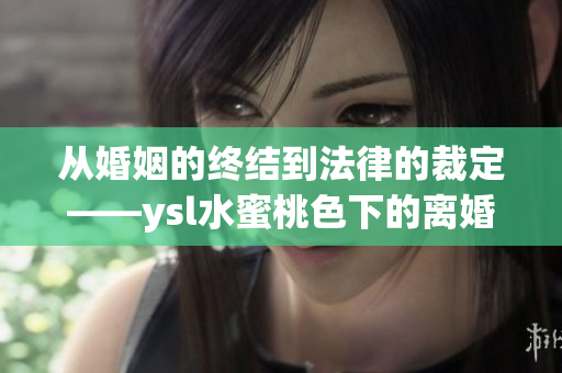 從婚姻的終結(jié)到法律的裁定——ysl水蜜桃色下的離婚程序推薦