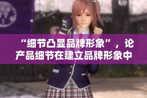 “細(xì)節(jié)凸顯品牌形象”，論產(chǎn)品細(xì)節(jié)在建立品牌形象中的重要性