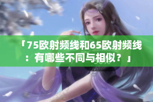 「75歐射頻線和65歐射頻線：有哪些不同與相似？」