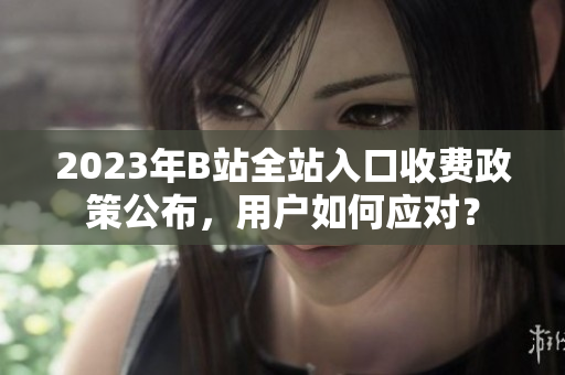 2023年B站全站入口收費政策公布，用戶如何應(yīng)對？