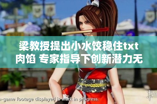 梁教授提出小水餃穩(wěn)住txt肉餡 專家指導(dǎo)下創(chuàng)新潛力無限