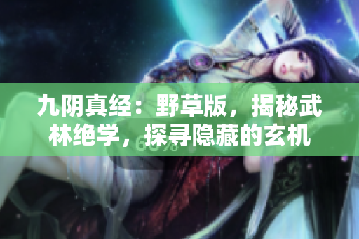 九陰真經(jīng)：野草版，揭秘武林絕學(xué)，探尋隱藏的玄機(jī)