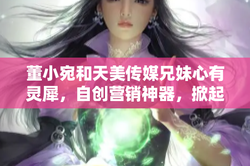 董小宛和天美傳媒兄妹心有靈犀，自創(chuàng)營(yíng)銷神器，掀起全網(wǎng)熱議！